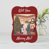 クリスマスの提案 – 私と結婚してくれる？彼女が彼に 招待状 (スタンド正面)