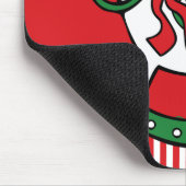 クリスマスの揺り木馬のカスタム マウスパッド (コーナー)