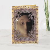 クリスマスの操り人形のビクトリア時代の人 シーズンカード (正面)