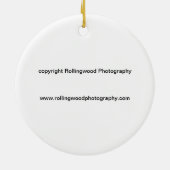 クリスマスの教会からの家 セラミックオーナメント (裏面)