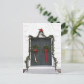 クリスマスの教会ドア シーズンポストカード (スタンド正面)