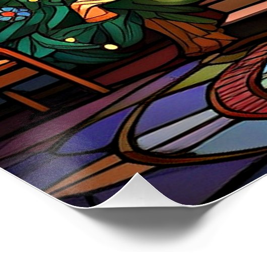 クリスマスの教会聖域 ポスター (コーナー)