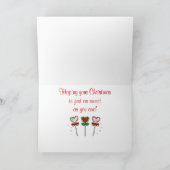 クリスマスの教女3チョコレート棒つきキャンデー シーズンカード (内部)