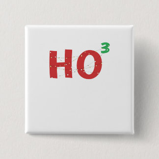 クリスマスの数学のおたくHOHOHOのクリスマスの照明 缶バッジ