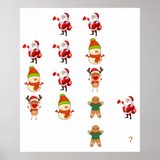 クリスマスの数学ジョーク ポスター (正面)