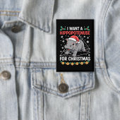 クリスマスの数学教師のためのヒポポテヌース 缶バッジ (インサイチュ)