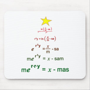 クリスマスの数学 マウスパッド