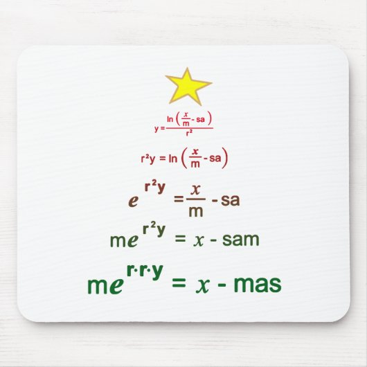 クリスマスの数学 マウスパッド (正面)