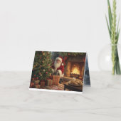 クリスマスの文字とクリスマスの画像が入ったカード サンキューカード (裏面)