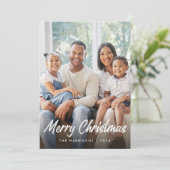 クリスマスの文字デザインの写真 シーズンカード (スタンド正面)