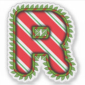 クリスマスの文字R シール (正面)