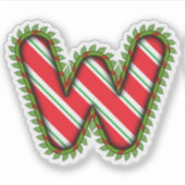 クリスマスの文字W シール (正面)
