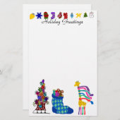 クリスマスの文房具 便箋 (正面/裏面)