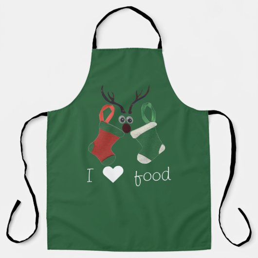 クリスマスの料理が大好き エプロン (正面)