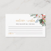 クリスマスの新しいアドバイスとウィッシュのゲームカード プレイスカード (正面)