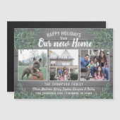 クリスマスの新しいアドレスの磁気写真のお知らせ (正面/裏面)