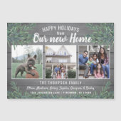 クリスマスの新しいアドレスの磁気写真のお知らせ (正面)