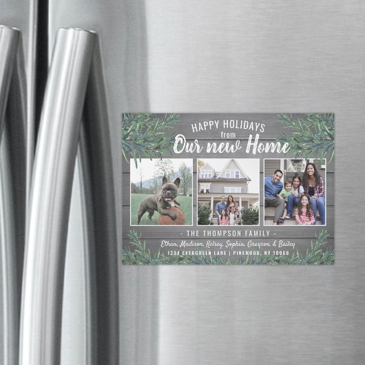 クリスマスの新しいアドレスの磁気写真のお知らせ