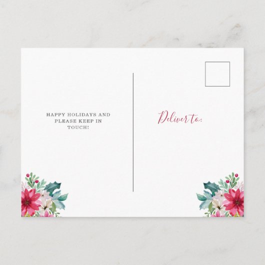 クリスマスの新しい住所 |花かわいらし類 案内ポストカード (裏面)