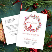 クリスマスの新しい家の休日の移動 案内ポストカード