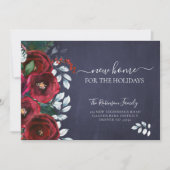 クリスマスの新しい家の休日の移動 案内状 (正面)