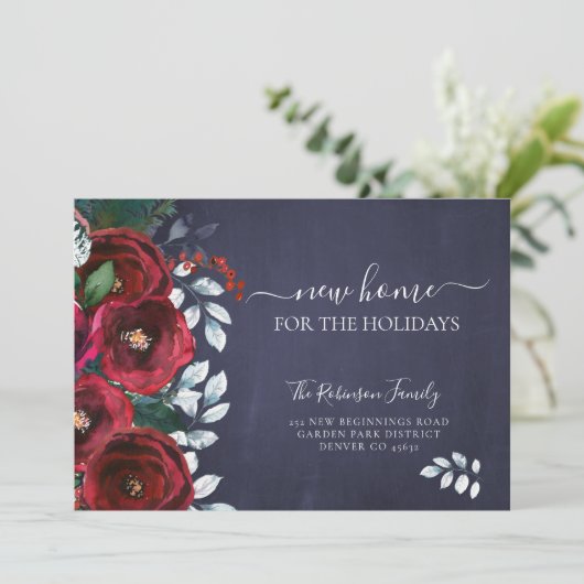 クリスマスの新しい家の休日の移動 案内状 (スタンド正面)