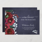 クリスマスの新しい家の休日の移動 案内状 (正面/裏面)