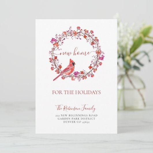 クリスマスの新しい家の休日の移動 案内状 (スタンド正面)