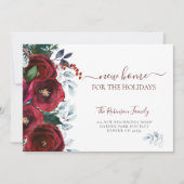 クリスマスの新しい家の休日の移動 案内状 (正面)