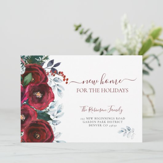 クリスマスの新しい家の休日の移動 案内状 (スタンド正面)