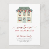 クリスマスの新しい家の休日を移動した 案内ポストカード (正面)