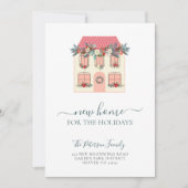 クリスマスの新しい家の休日を移動した 案内状 (正面)