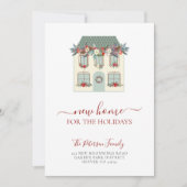 クリスマスの新しい家の休日を移動した 案内状 (正面)