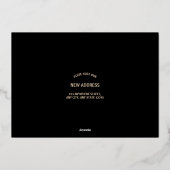 クリスマスの新しい家の写真カード 箔シーズンカード (裏面)