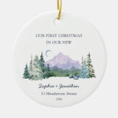 クリスマスの新作ホームクリスマス セラミックオーナメント (正面)