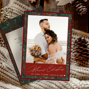 クリスマスの新婚カップル エレガントな夫婦 シーズンカード