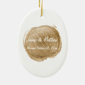クリスマスの新婚者のオーナメントと結婚して下さい セラミックオーナメント (裏面)