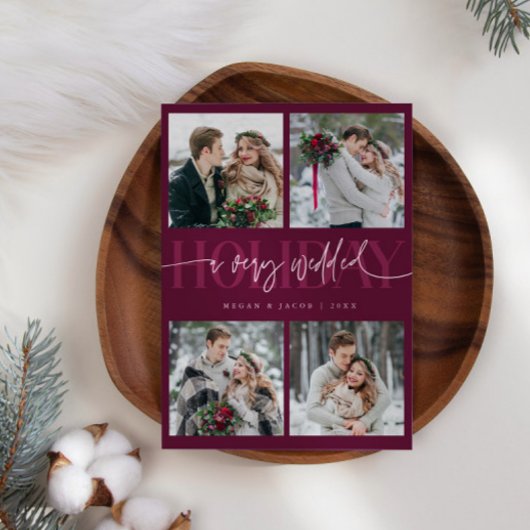 クリスマスの新婚 多数写真 クランベリー シーズンカード