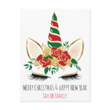 クリスマスの新年のユニコーン