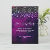 クリスマスの新年の紫色の黒いグリッター乾燥 (スタンド正面)