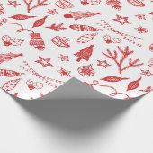 クリスマスの新年パターン包装紙 ラッピングペーパー (角)