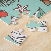 クリスマスの新年：ヴィンテージハンドドロー ジグソーパズル (側面)