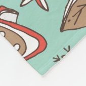 クリスマスの新年：ヴィンテージハンドドロー フリースブランケット (角)