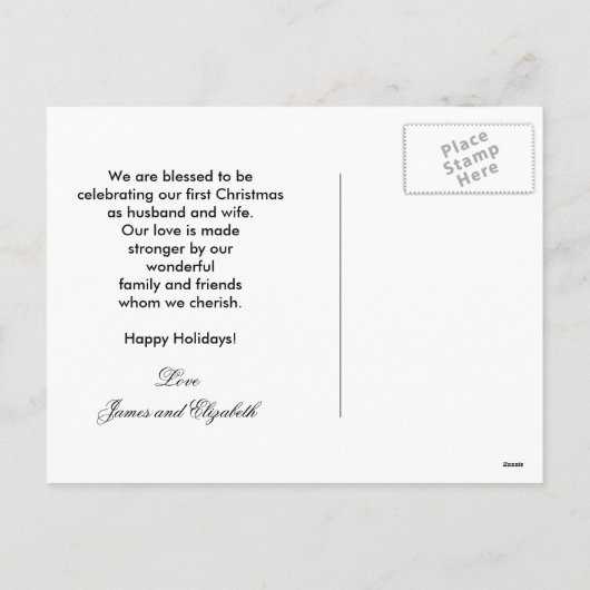 クリスマスの新着写真の休日はがき シーズンポストカード (裏面)