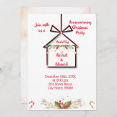 クリスマスの新築パーティー招待状 招待状 (正面/裏面)