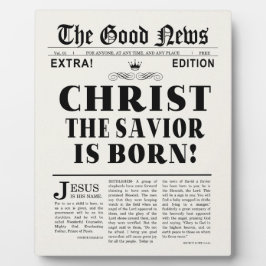 クリスマスの新聞見出し フォトプラーク