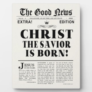 クリスマスの新聞見出し フォトプラーク