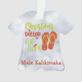 クリスマスの方がビーチサンダル オーナメント (正面)