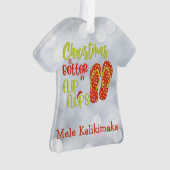 クリスマスの方がビーチサンダル オーナメント (正面)