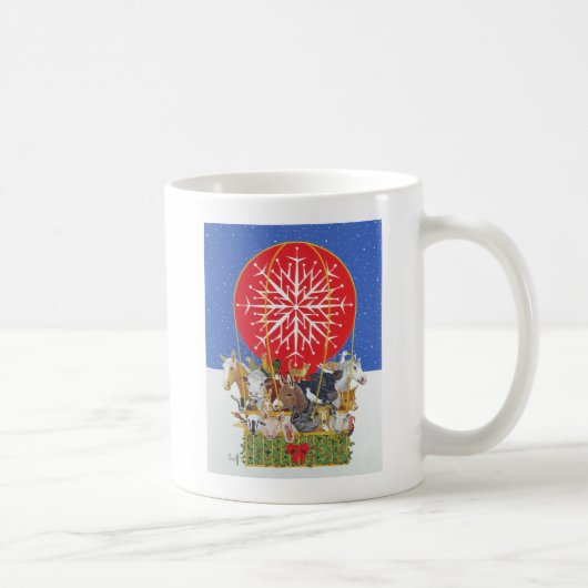 クリスマスの旅行 コーヒーマグカップ (右)